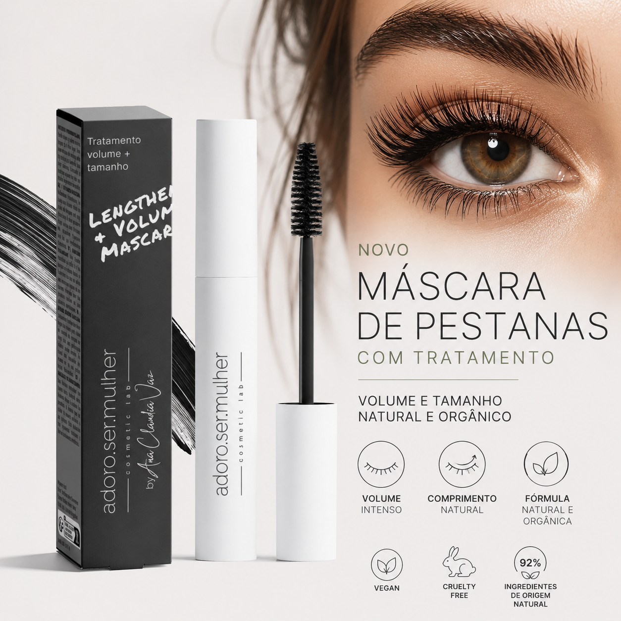 🖤 Máscara Alongadora & Volumizadora com Péptidos – Preto Intenso - Image 4