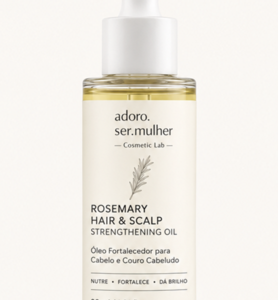 Óleo Fortalecedor de Alecrim para Cabelo e Couro Cabeludo