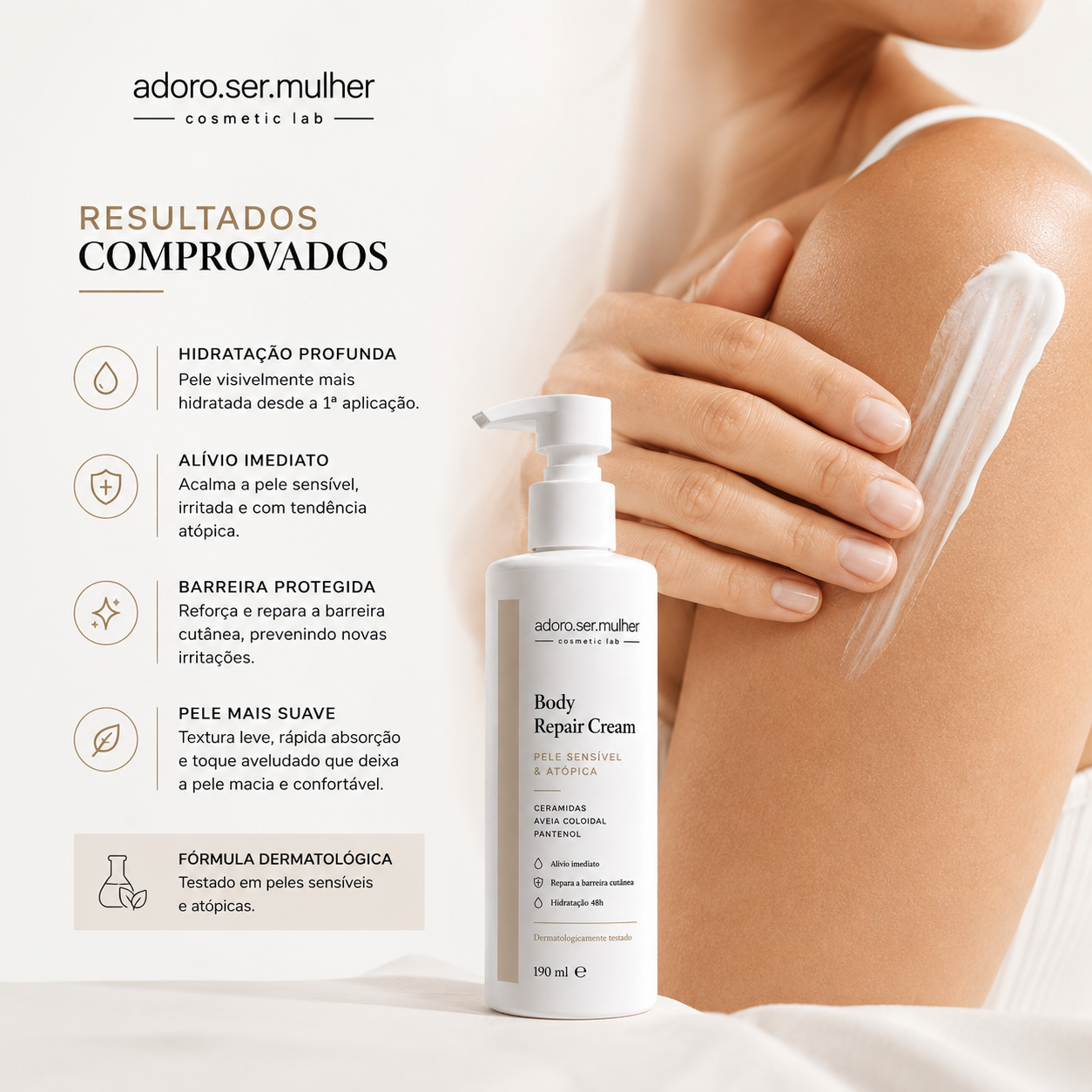 Creme Corpo Pele Sensível e Atópica | Hidratação Profunda Natural - Image 2
