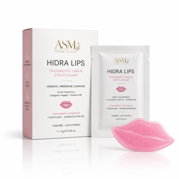 Hidra Lips – Máscara Labial com Ácido Hialurónico | Efeito Plump 7 Dias