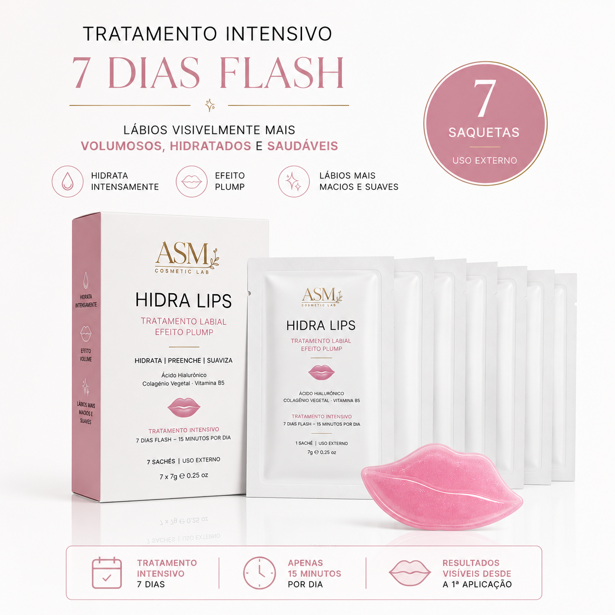 Hidra Lips – Máscara Labial com Ácido Hialurónico | Efeito Plump 7 Dias - Image 3