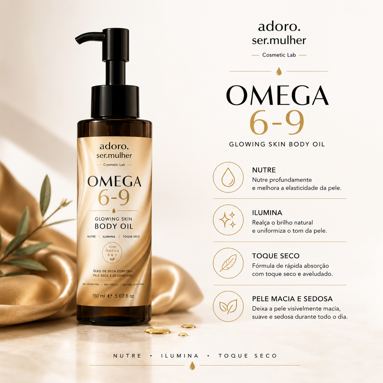 Óleo Corporal Omega 6‑9 – Hidratação Profunda & Glow Natural - Image 2