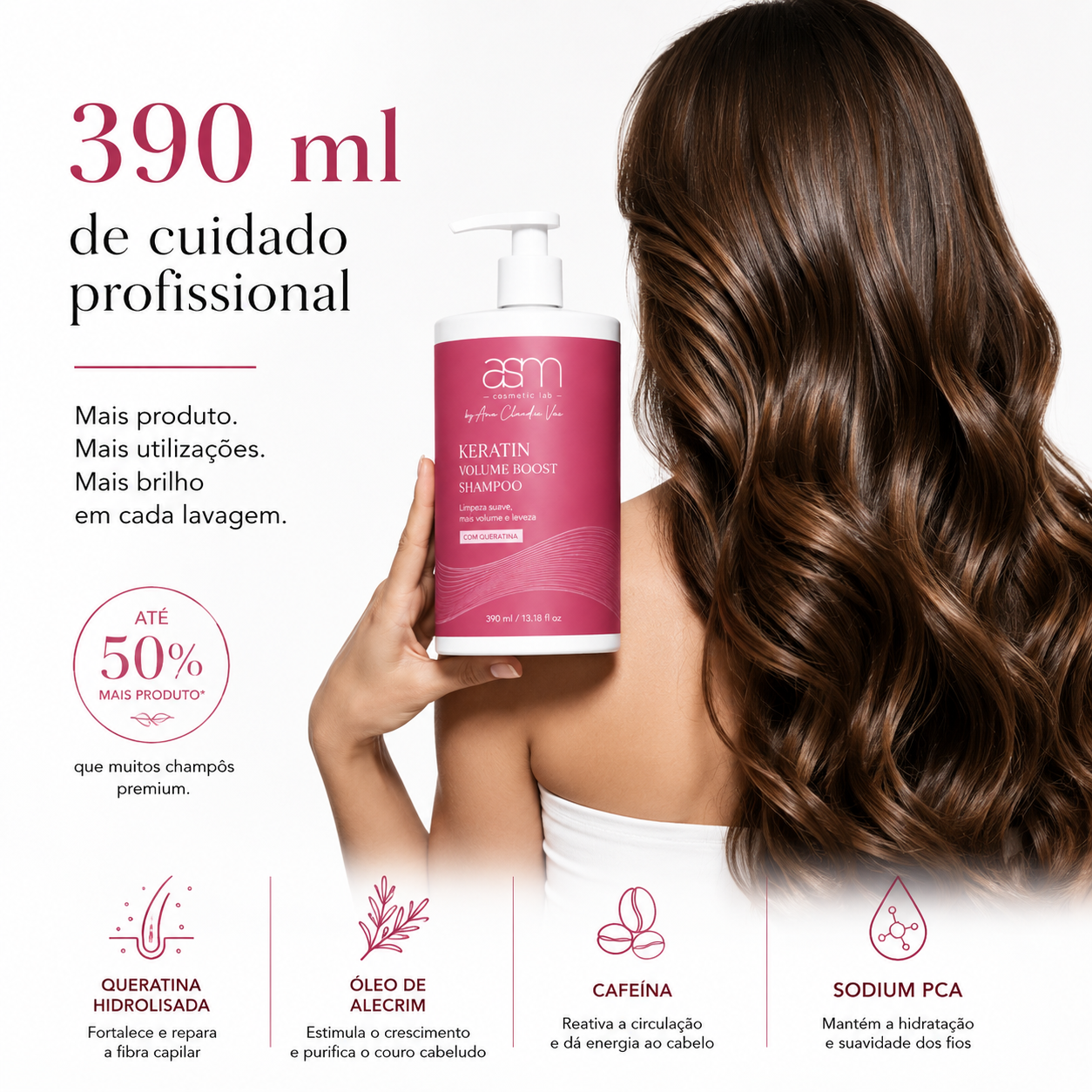 Champô Keratina Volume Boost 390ml – Cabelo com mais corpo e vitalidade - Image 2