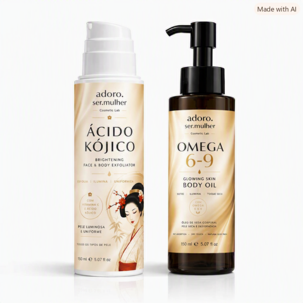 Duo esfoliante iluminador + óleo corporal